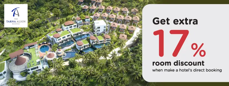 โปรโมชั่น ลดเพิ่ม 17% ที่ The Tarna Align Resort, Koh Tao