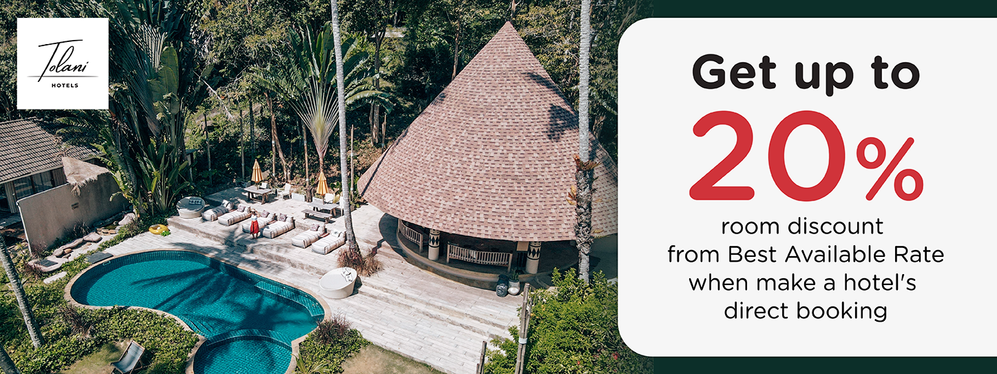 โปรโมชั่นที่ Tolani Hotels รับส่วนลดห้องพักสูงสุด 20% กับบัตรเครดิต KTC