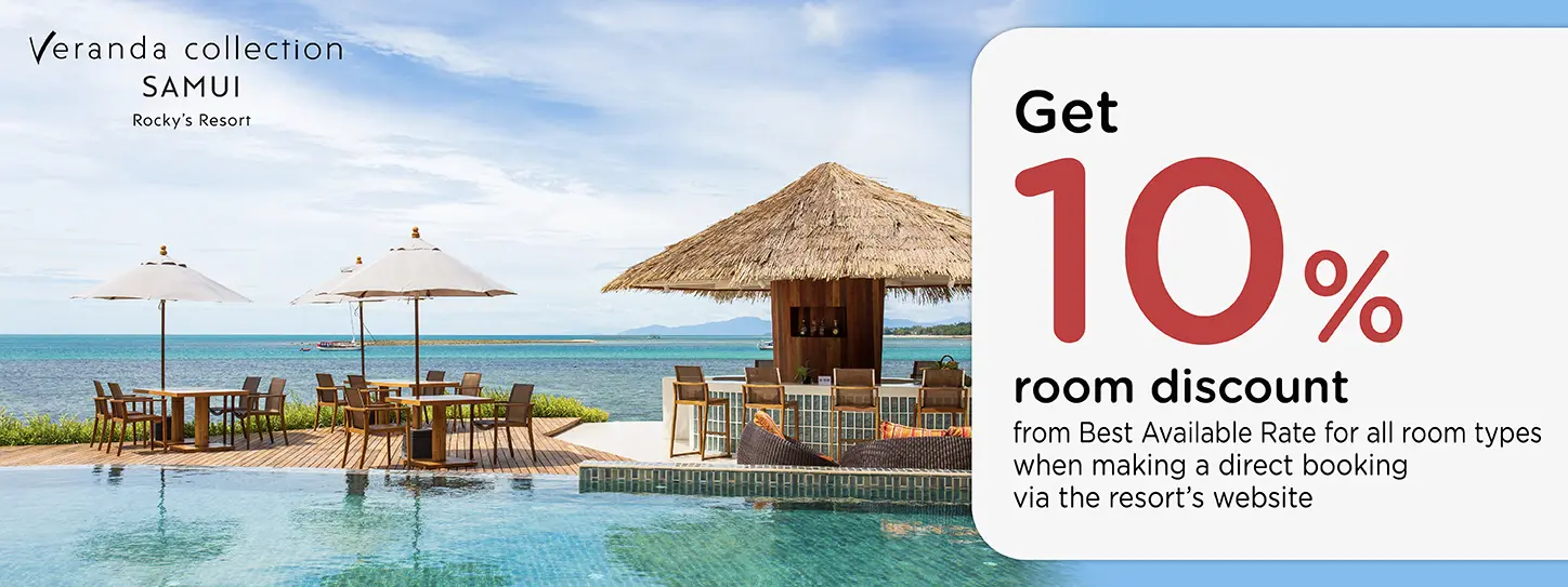 โปรโมชั่น รับส่วนลดทันที 10% ที่ Veranda Collection Samui - Rocky’s Resort | KTC