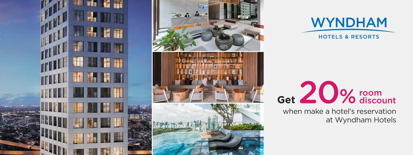 Get 20 room discount at Wyndham Hotels