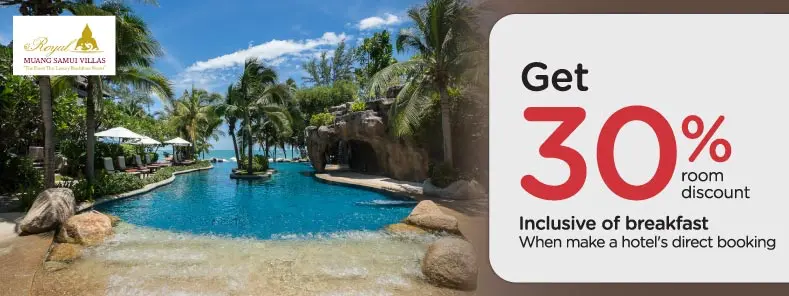 โปรโมชั่น ห้องพัก ลด 30% พร้อมอาหารเช้า| Royal Muang Samui Villas