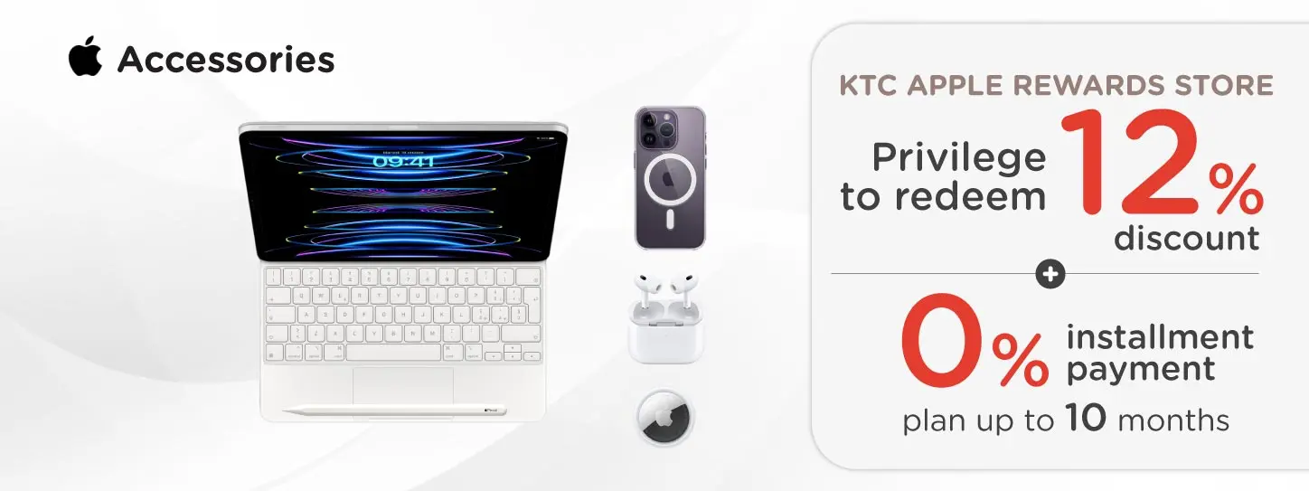 Great value promotion with MacBook Pro l Enjoy 0.59% installment payment 10  months or Get 15% cash back when redeeming KTC FOREVER points at KTC APPLE  REWARDS STORE.