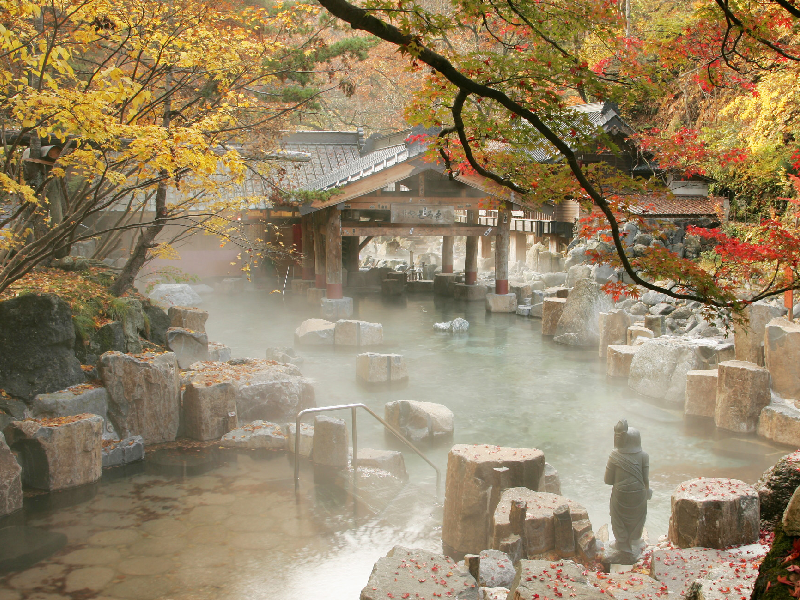 Takaragawa Onsen Osenkaku เที่ยวกุนมะ แหล่งแช่ออนเซ็น