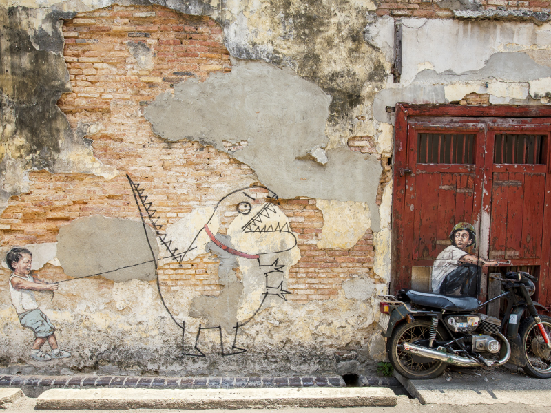 Street Art ปีนัง จุดเช็คอินเมืองปีนังที่ต้องห้ามพลาด