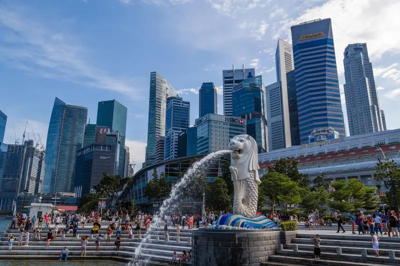 แลนด์มาร์กสิงคโปร์ Merlion Park