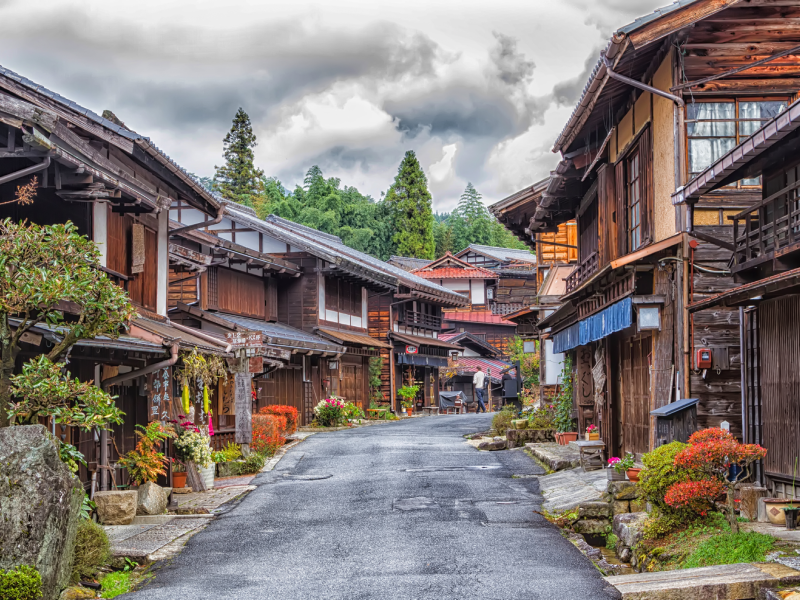 เมือง Tsumago-juku ประเทศญี่ปุ่น