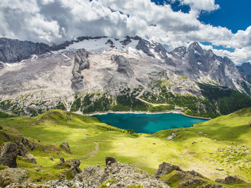 Marmolada ยอดเขาที่สูงสุดสุดในอุทยานแห่งชาติโดโลไมท์