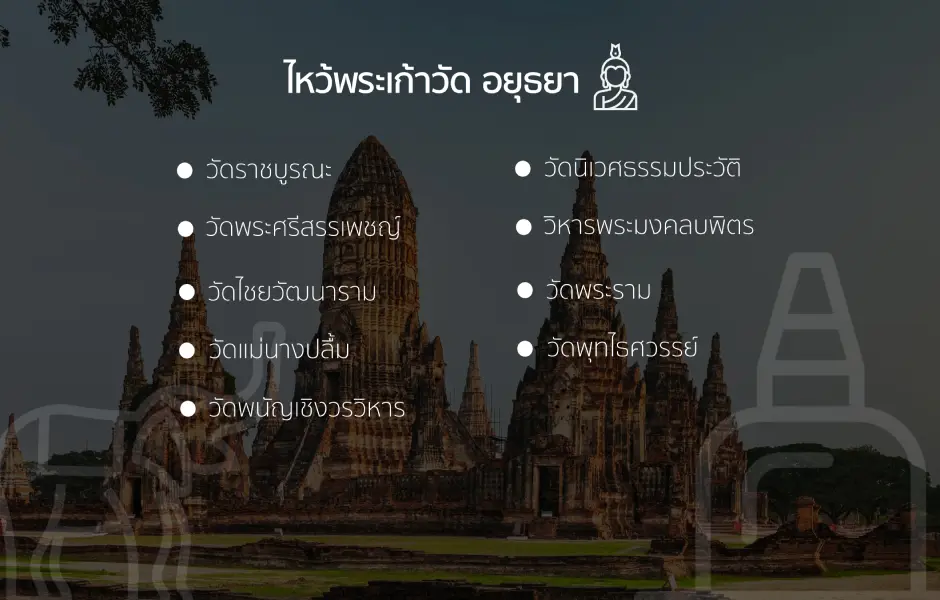 ที่เที่ยวอยุธยา ไหว้พระเก้าวัด