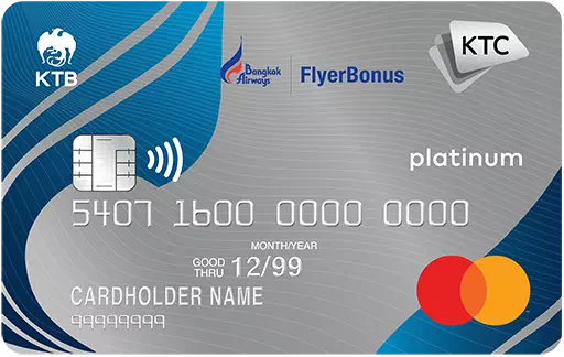 สมัครบัตรเครดิต Ktc – Bangkok Airways Platinum Mastercard แลกไมล์