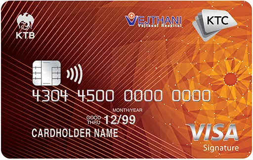 บัตรเครดิต KTC - VEJTHANI HOSPITAL VISA SIGNATUE