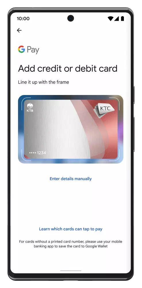 ตรวจสอบข้อมูลบัตร KTC ของคุณ ในขั้นตอนการเพิ่มบัตรที่ Google Wallet