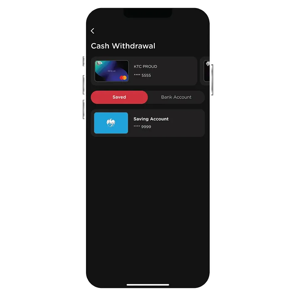 Select saved bank account <br>or enter new bank account