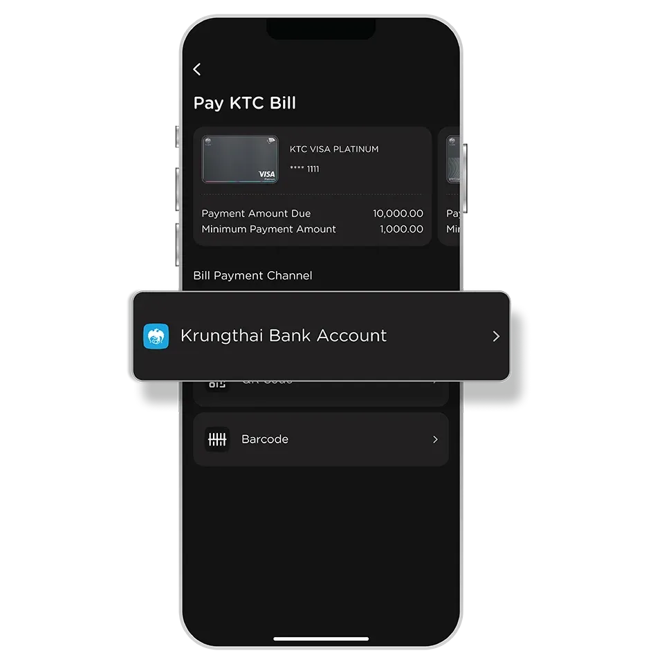 Select bill payment channel
