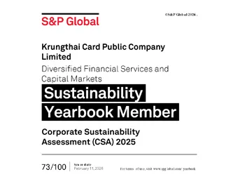 เคทีซีติด S&P Global Sustainability Yearbook 2026 ต่อเนื่องปีที่ 3 สะท้อนความแข็งแกร่งและความเชื่อมั่นในระดับโลก