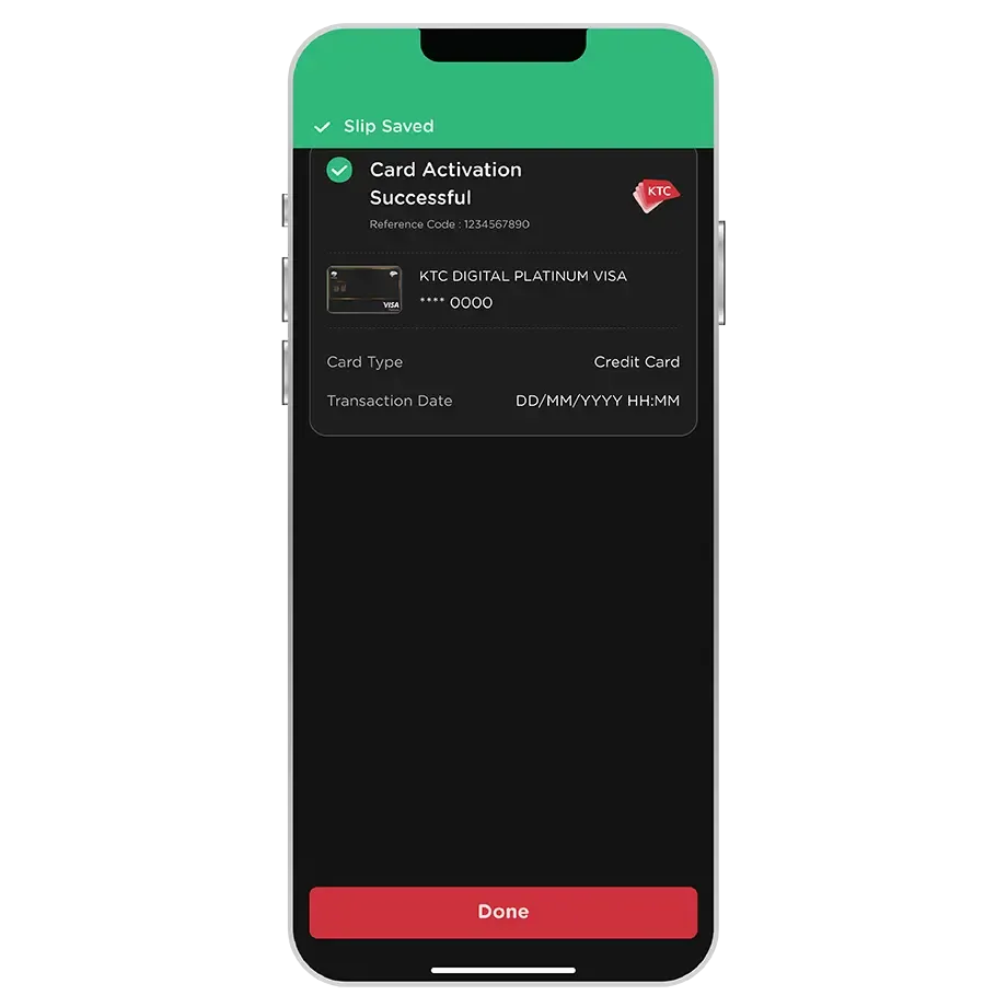 Card Activation successful