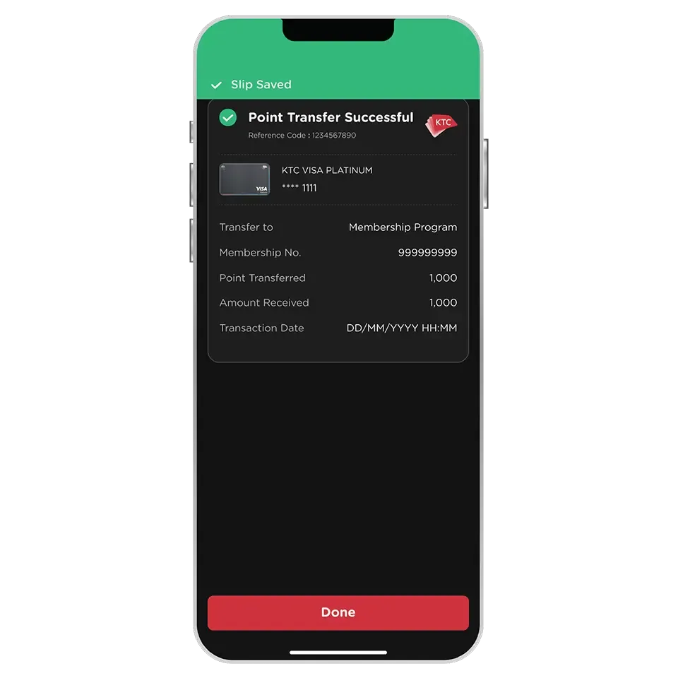 Point Transfer successful