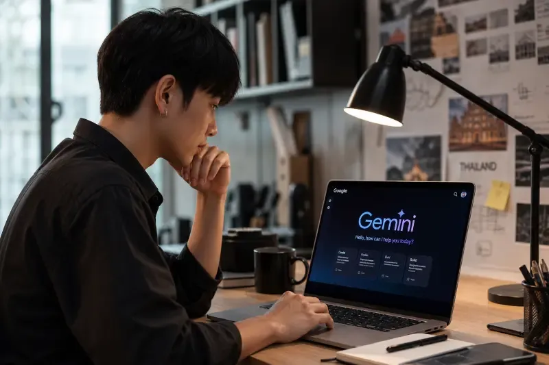 พนักงานออฟฟิศใช้ gemini ในการทำงานและสร้างรายได้ พนักงานออฟฟิศใช้ gemini ในการทำงานและสร้างรายได้