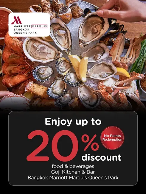 Dining Promotion at Goji Kitchen + Bar, Bangkok Marriott Marquis Queen’s Park with KTC credit card Dining Promotion at Goji Kitchen + Bar, Bangkok Marriott Marquis Queen’s Park with KTC credit card