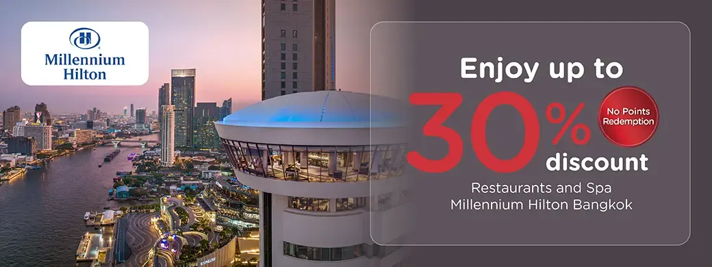 Dining and spa privilege at Millennium Hilton Bangkok with KTC credit card
