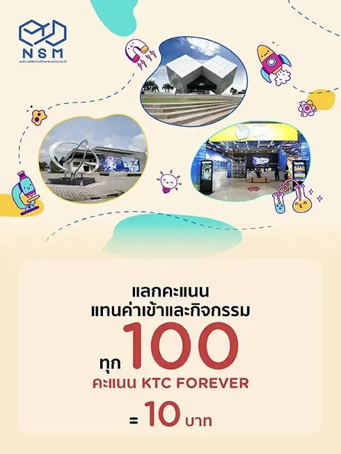 Promotion at Science Museum, Information Technology Museum, Rama IX Museum, Science Square The Street Ratchada, and Futurium, the Innovation Center of the Future with KTC credit card