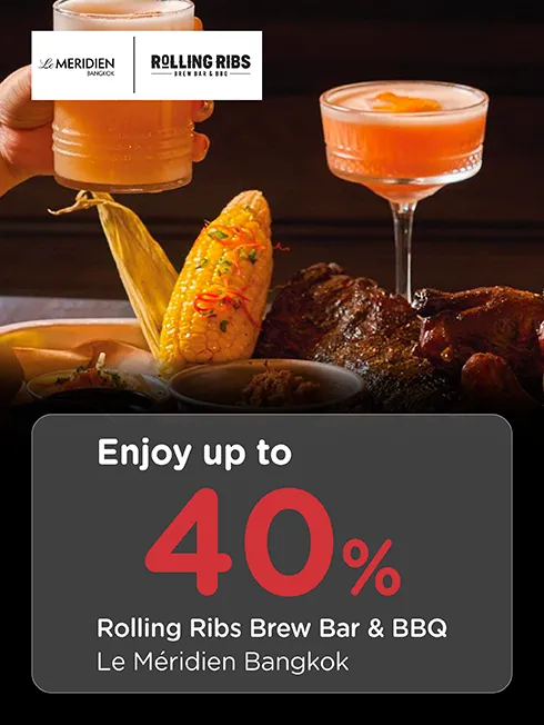 โปรโมชั่นที่ ห้องอาหารบาร์บีคิวอเมริกัน Rolling Ribs Brew Bar & BBQ | KTC โปรโมชั่นที่ ห้องอาหารบาร์บีคิวอเมริกัน Rolling Ribs Brew Bar & BBQ | KTC