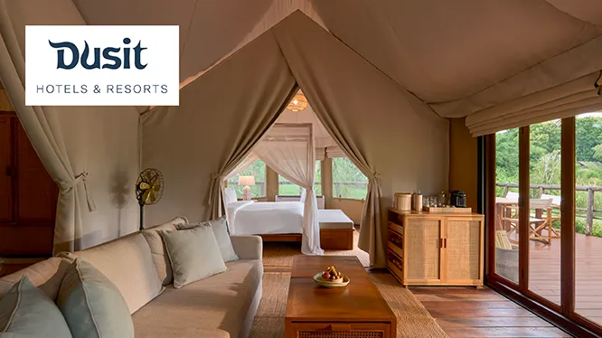 โปรโมชั่นห้องพักที่โรงแรมและรีสอร์ตในเครือดุสิต และโรงแรมอาศัย กับบัตรเครดิต KTC