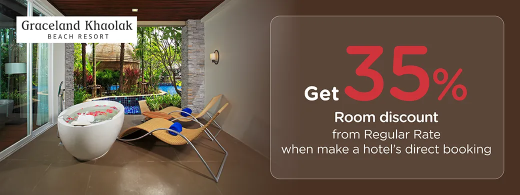 โปรโมชั่นที่ Graceland Khaolak เฉพาะบัตรเครดิต KTC เท่านั้น โปรโมชั่นที่ Graceland Khaolak เฉพาะบัตรเครดิต KTC เท่านั้น