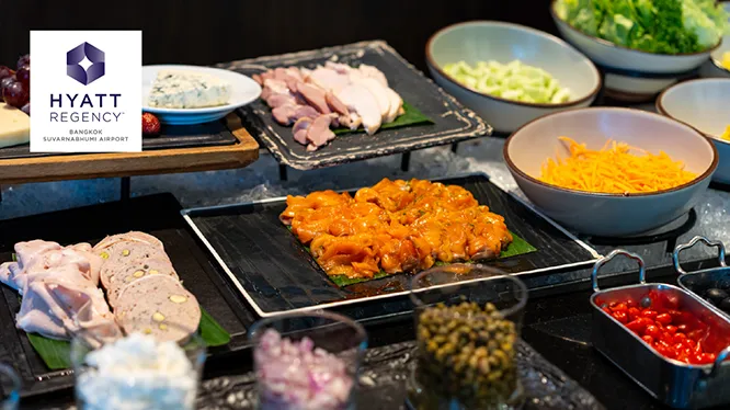 โปรโมชั่นห้องอาหาร โรงแรมไฮแอท รีเจนซี่ กรุงเทพฯ สุวรรณภูมิ แอร์พอร์ต (Hyatt Regency Bangkok Suvarnabhumi Airport) กับบัตรเครดิต KTC