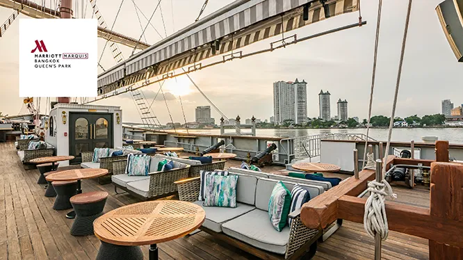 เรือสิริมหรรณพ โรงแรม แบงค็อก แมริออท มาร์คีส์ ควีนส์ปาร์ค เรือสิริมหรรณพ โรงแรม แบงค็อก แมริออท มาร์คีส์ ควีนส์ปาร์ค
