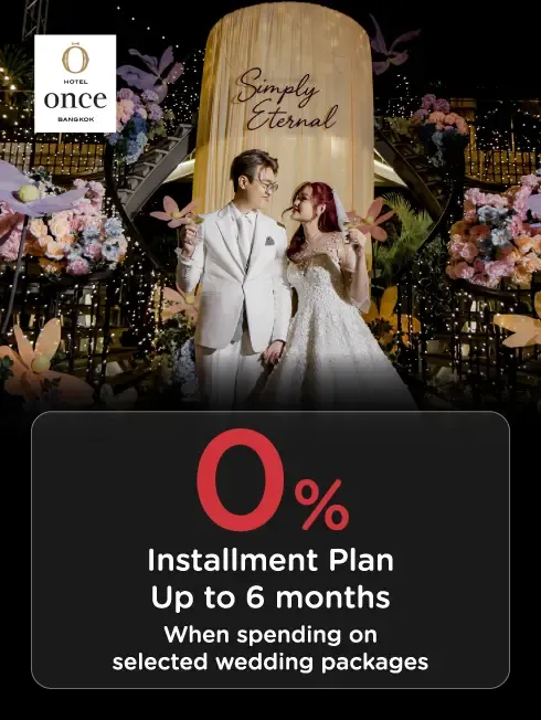 โปรโมชั่นแพ็กเกจแต่งงานโรงแรม Hotel Once Bangkok กับบัตรเครดิต KTC โปรโมชั่นแพ็กเกจแต่งงานโรงแรม Hotel Once Bangkok กับบัตรเครดิต KTC