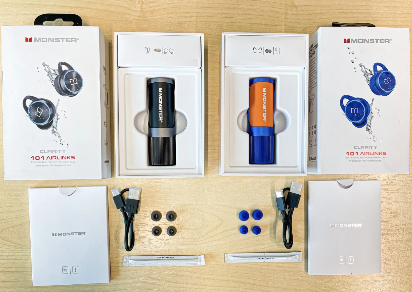 อุปกรณ์ภายในกล่องหูฟัง Monster Clarity 101 Airlinks