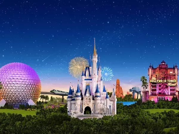 ปราสาทและโดมยักษ์ Epcot ที่ Walt Disney World ปราสาทและโดมยักษ์ Epcot ที่ Walt Disney World