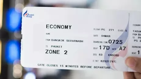 บอร์ดดิ้งพาสสายการบินบางกอกแอร์เวย์ส