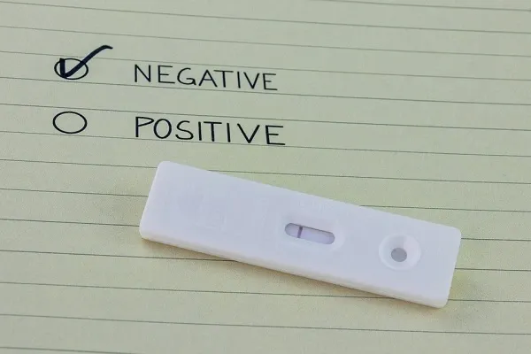 ผลตรวจโควิดเป็นลบ