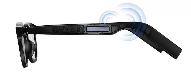 ลำโพงตรงขาแว่นช่วยให้คุณได้ยินเสียงชัดขึ้น 