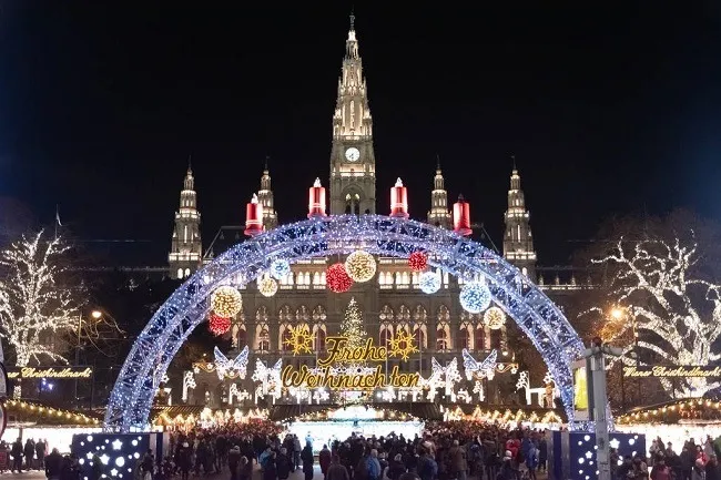 บรรยากาศวันคริสต์มาสเวียนนา ออสเตรีย บรรยากาศวันคริสต์มาสเวียนนา ออสเตรีย