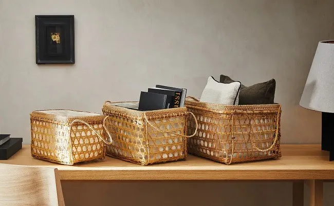 ตะกร้าไม้ไผ่หลายขนาด ตะกร้าไม้ไผ่หลายขนาด