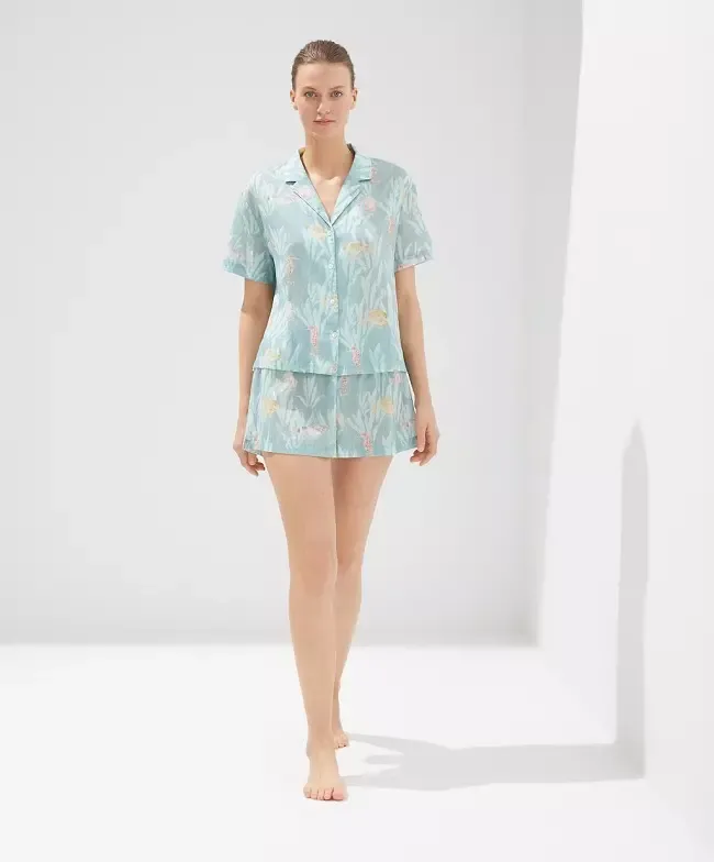 ชุดนอนเสื้อเชิ้ตแขนสั้น ชุดนอนเสื้อเชิ้ตแขนสั้น