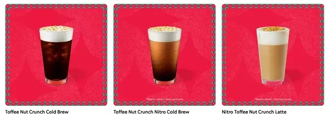 ทอฟฟี่ นัท ครั้นช์ โคลด์ บรูว์, ทอฟฟี่ นัท ครั้นช์ ไนโตร โคลด์ บรูว์ และไนโตร ทอฟฟี่ นัท ครั้นช์ ลาเต้