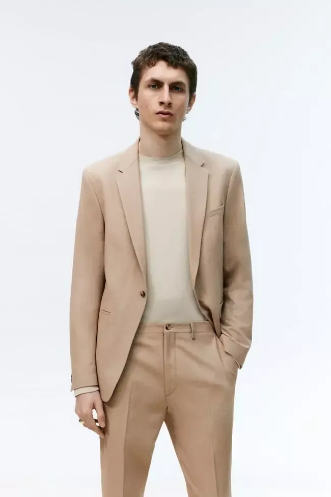 Zara เสื้อคลุมเบลเซอร์ผู้ชาย