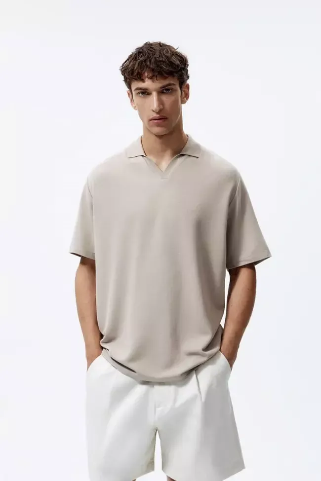 Zara เสื้อโปโลผู้ชาย