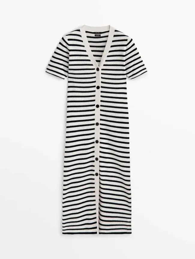 เดรสลายทางขาว-ดำ