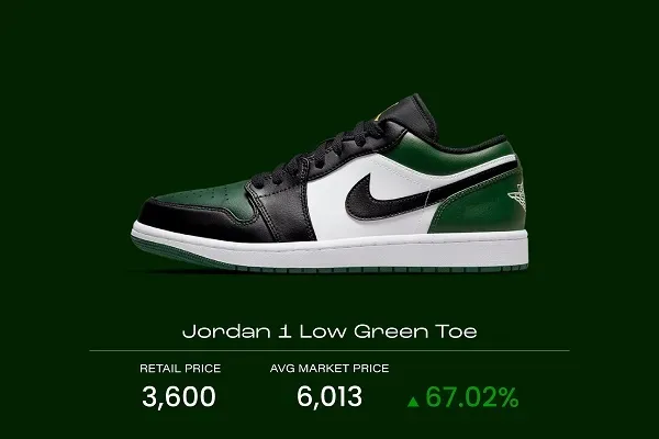 รองเท้า Jordan 1 Low Green Toe