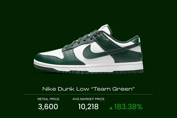 รองเท้าไนกี้ Nike Dunk Low “Team Green”