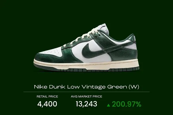 รองเท้าไนกี้ Nike Dunk Low Vintage Green (w)