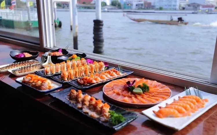 เมนูอาหารร้าน Otoku sushi บุฟเฟ่ต์แซลมอนเดลิเวอรี่