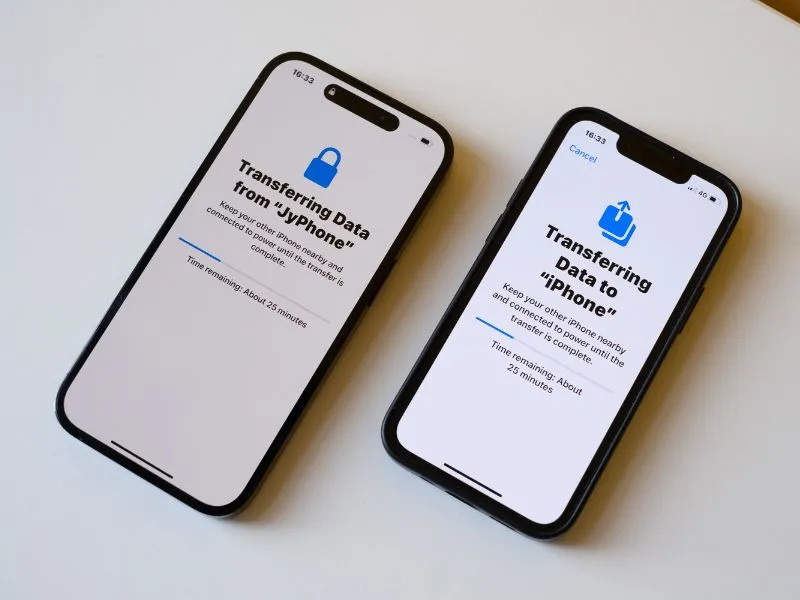 ตั้งค่าโทรศัพท์ใหม่และโอนข้อมูล