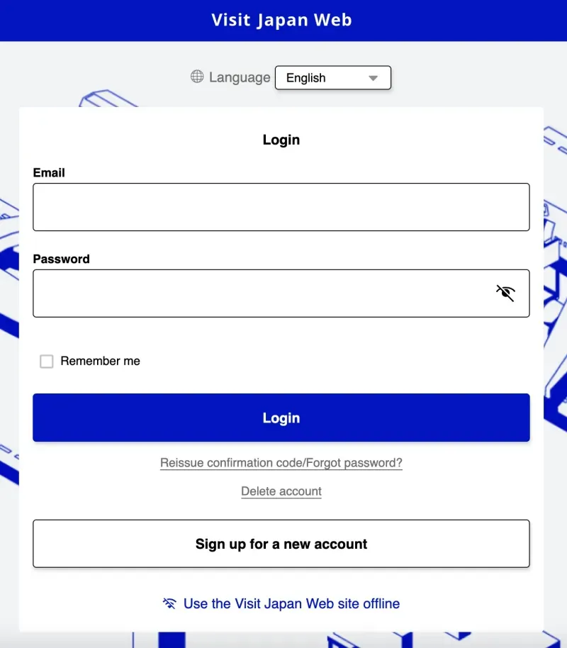 visit japan web วิธีกรอก