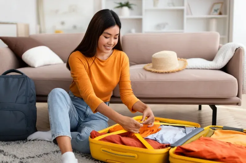 ของมีคม เช่น กรรไกร เข็มเย็บผ้า มีดทำครัว ต้องทำการโหลดใส่กระเป๋าเดินทางขึ้นเครื่องเท่านั้น ไม่สามารถใส่กระเป๋าถือขึ้นเครื่องได้