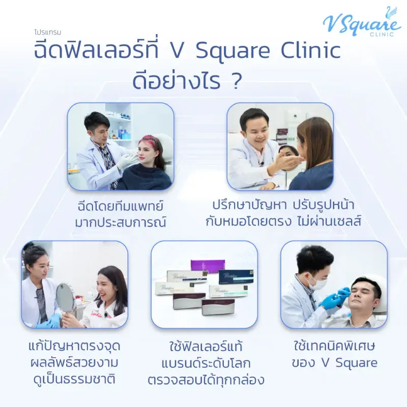 ฉีดฟิลเลอร์ปากที่ V Square Clinic 